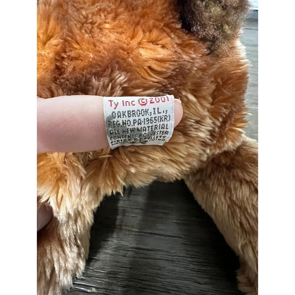 Ty Classic Memphis Hound Dog Plush 2001 Brown Floppy Ears Lay Down Toy 12 inch